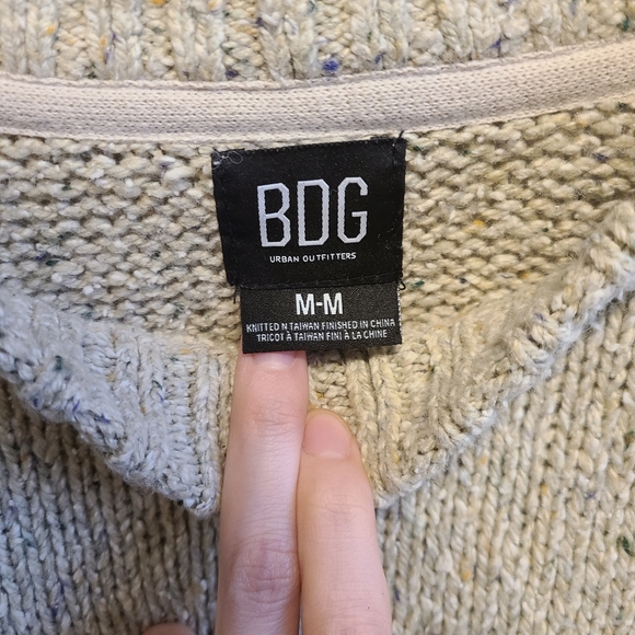 Oatmeal BDG Drop Shoulder Sweater - Picture 2 of 5